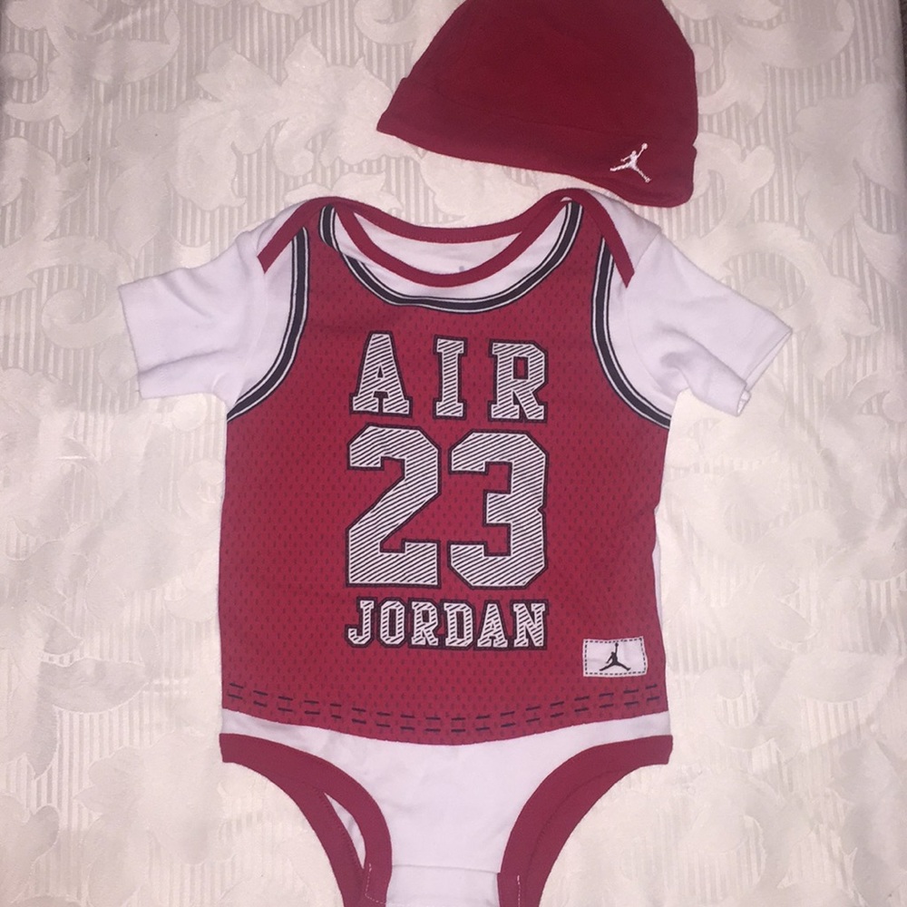 Air Jordan Onesie with matching hat